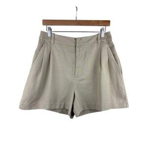 Madewell Womens High-Rise Pleated Twill Shorts Size 10
